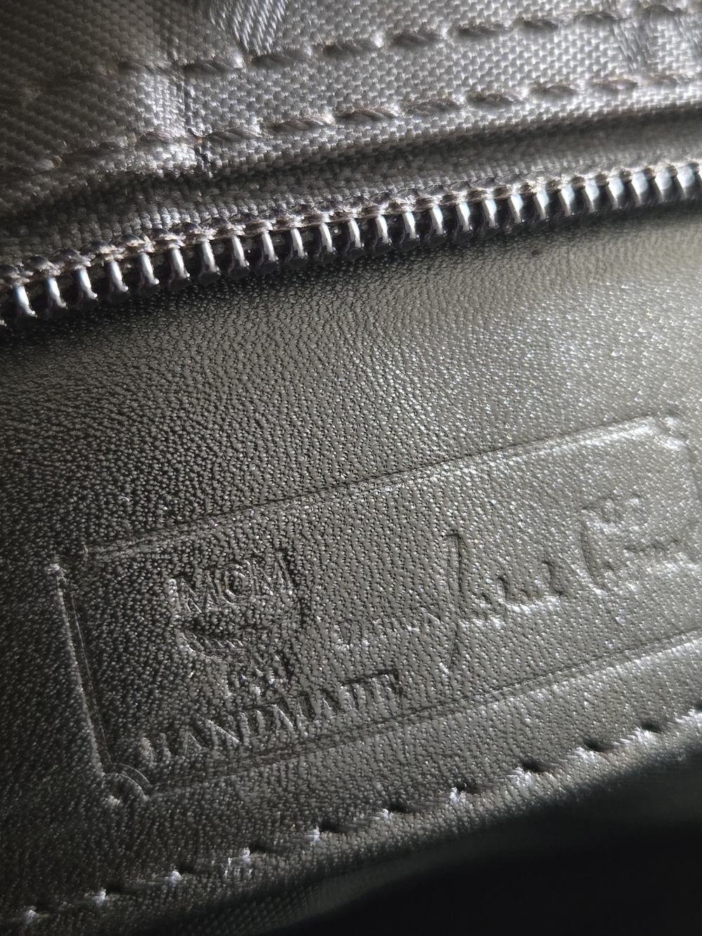 MCM Black Logo-Print Shoulder Bag with Gold Hardware - Picture 2 of 16